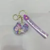 Creative cloud-infused keychain, exquisite and cute quicksand drift bottle, schoolbag pendant and accessory details Picture